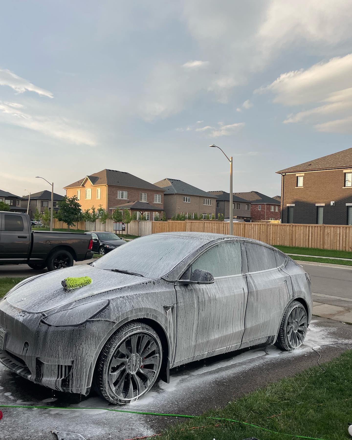 RSK Auto Detailing — Tesla Model Y exterior foam wash in Hamilton GTA